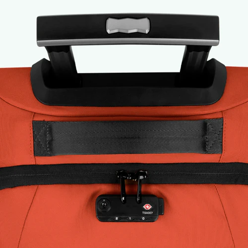Kaikoura small orange 2-wheel soft suitcase
