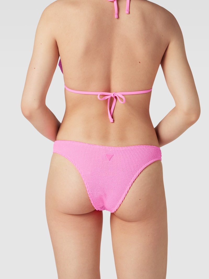 Bikini-Slip mit Label-Detail Modell 'BRAZILIAN' in neon pink