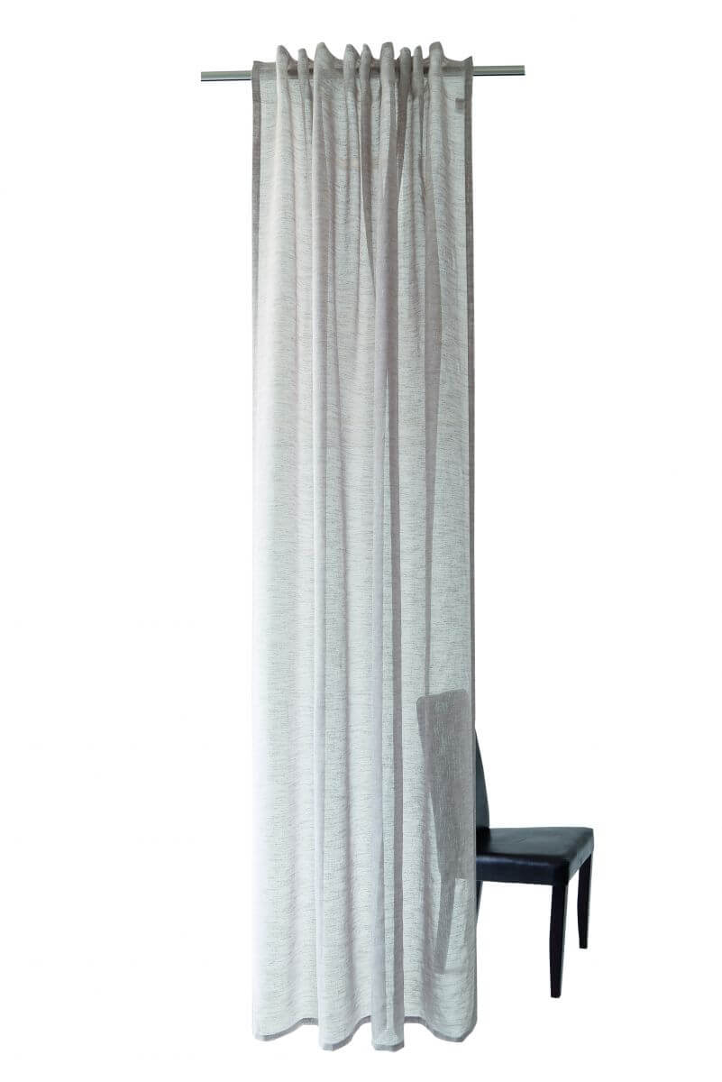 Indes Fuggerhaus Schal Oskar verdeckte Schlaufen Taupe 140 x 245 cm
