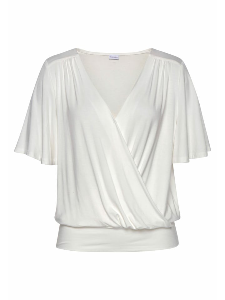 LASCANA Wickelshirt in creme günstig kaufen