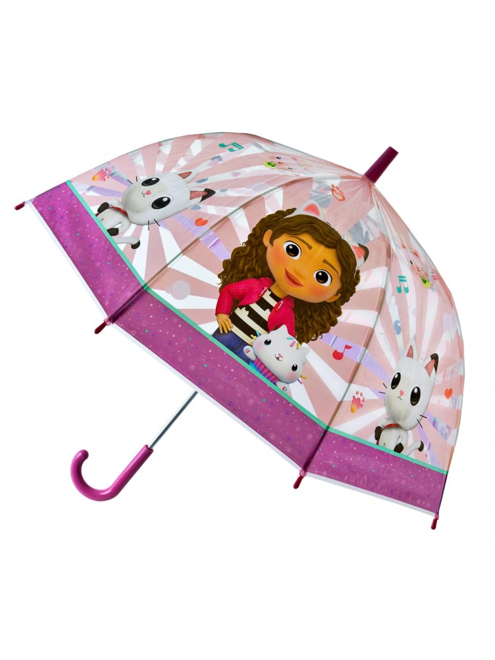 Gabby's Dollhouse Mädchen Regenschirm Fröhlicher Regenbegleiter in Rosa günstig kaufen onesize
