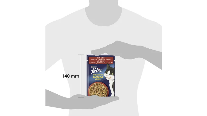 PURINA FELIX Sensations Gelees mit Rind & Tomate Katzennassfutter 85 g
