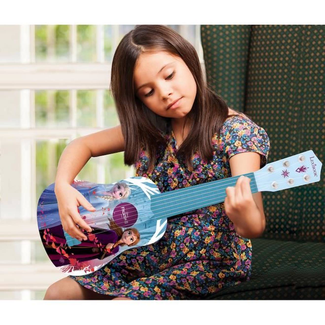 LA REINE DES NEIGES 2 Ma première guitare 53 cm LEXIBOOK bleu