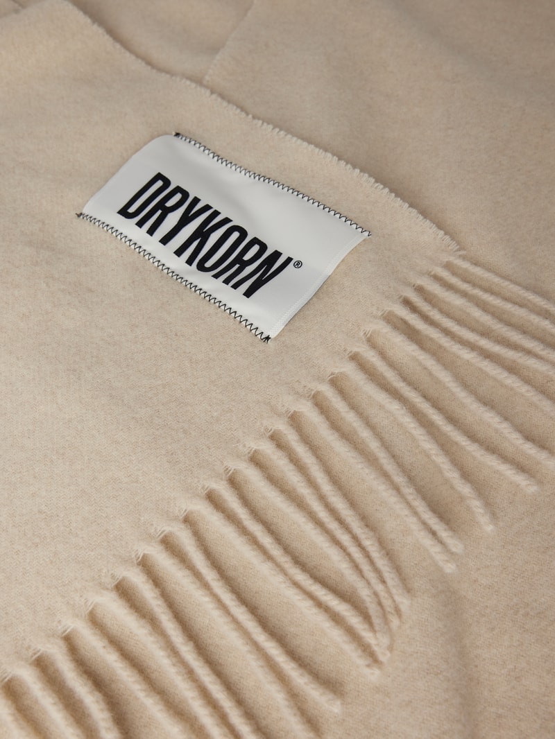 Schal mit Label-Patch Modell 'GAZE' in beige