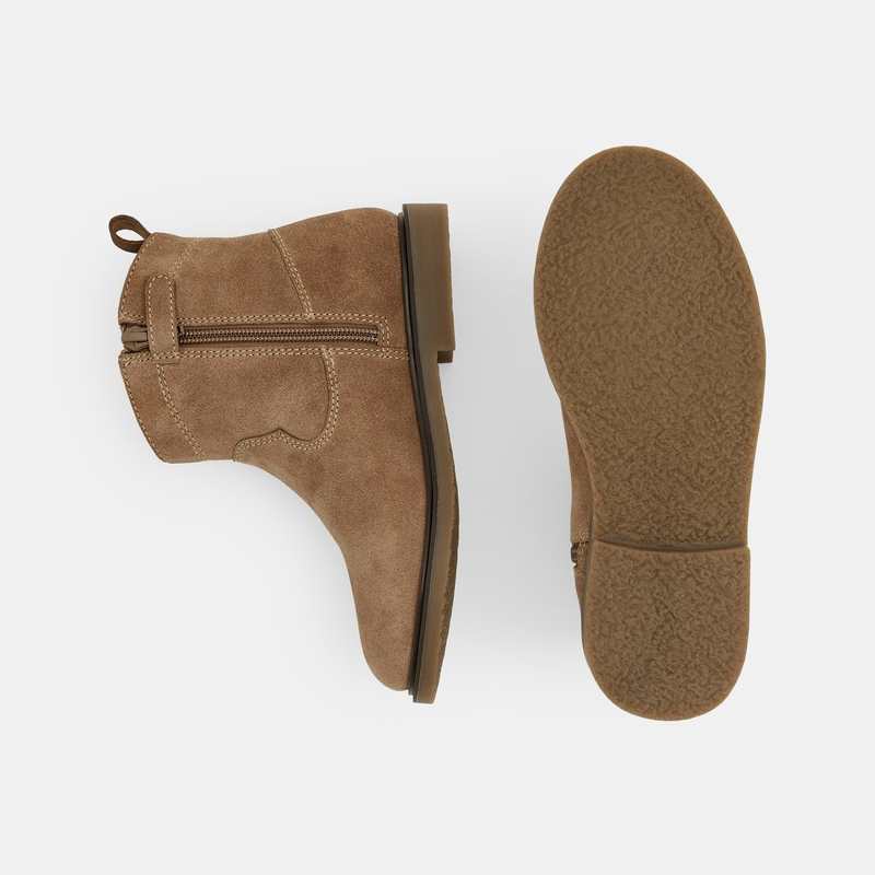 Boots en cuir blanches fille
