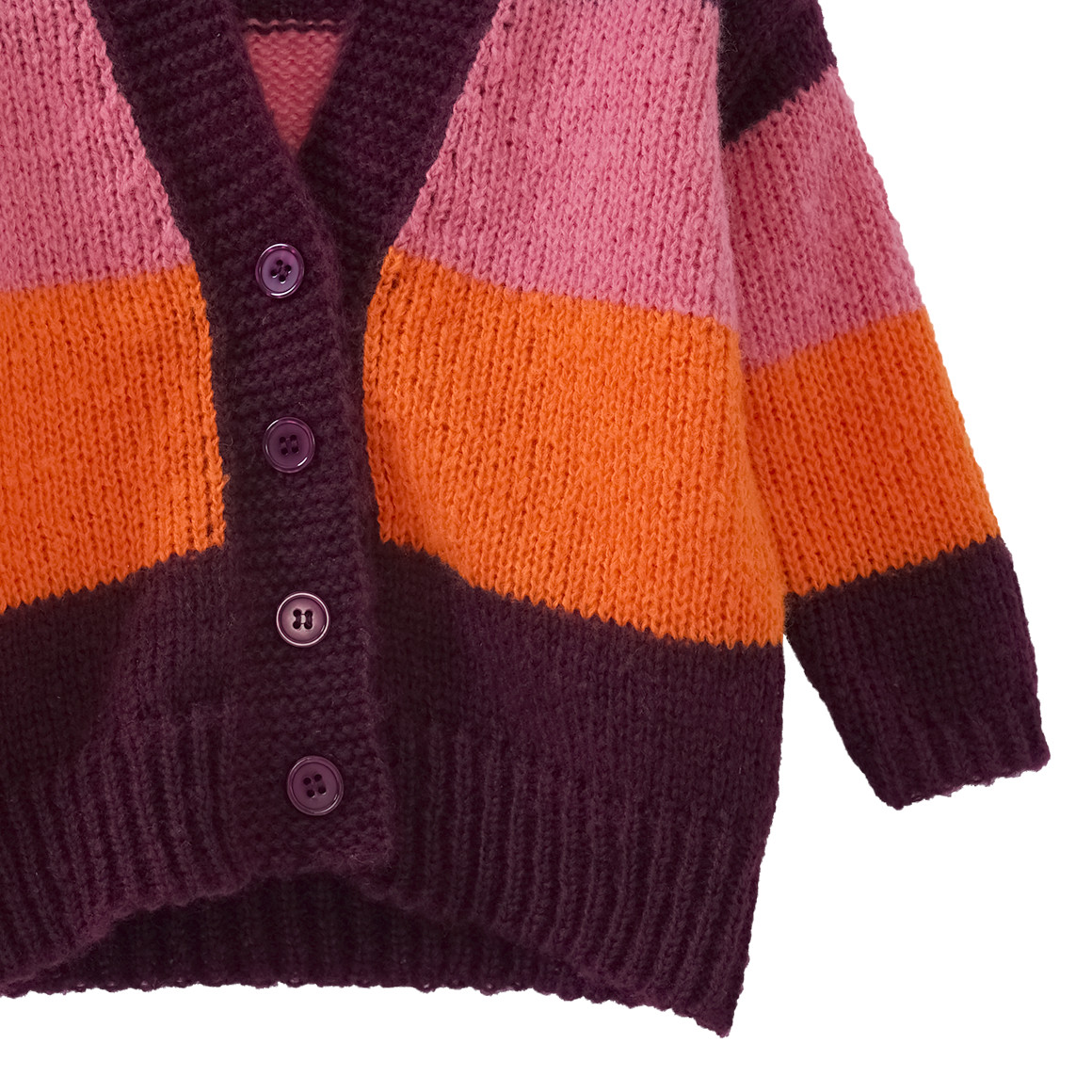 Mädchen Strickjacke mit Knöpfen