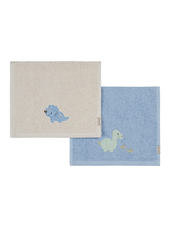 Sterntaler Kinderhandtuch 2er-Pack DINO Rexi in helles blau günstig kaufen onesize