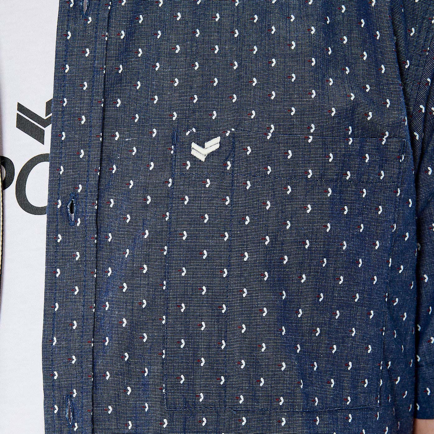 CHARY  Chemise bleue homme 100% coton