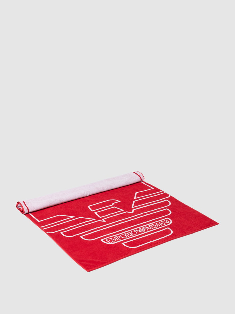 Strandtuch aus Frottee in rot