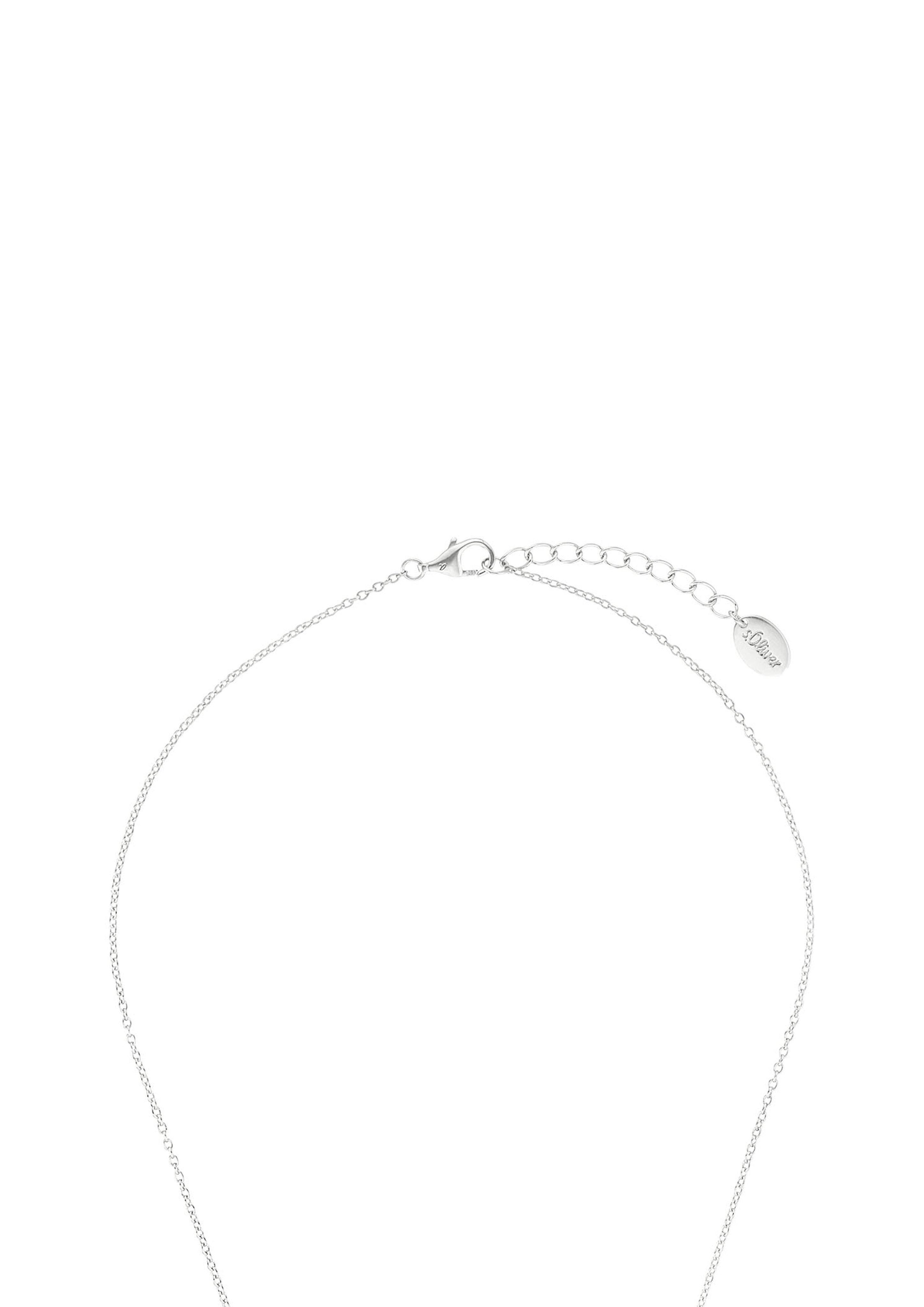 Silber-Halsskette mit kreisrundem Herz-Anhänger  6009584-92E0