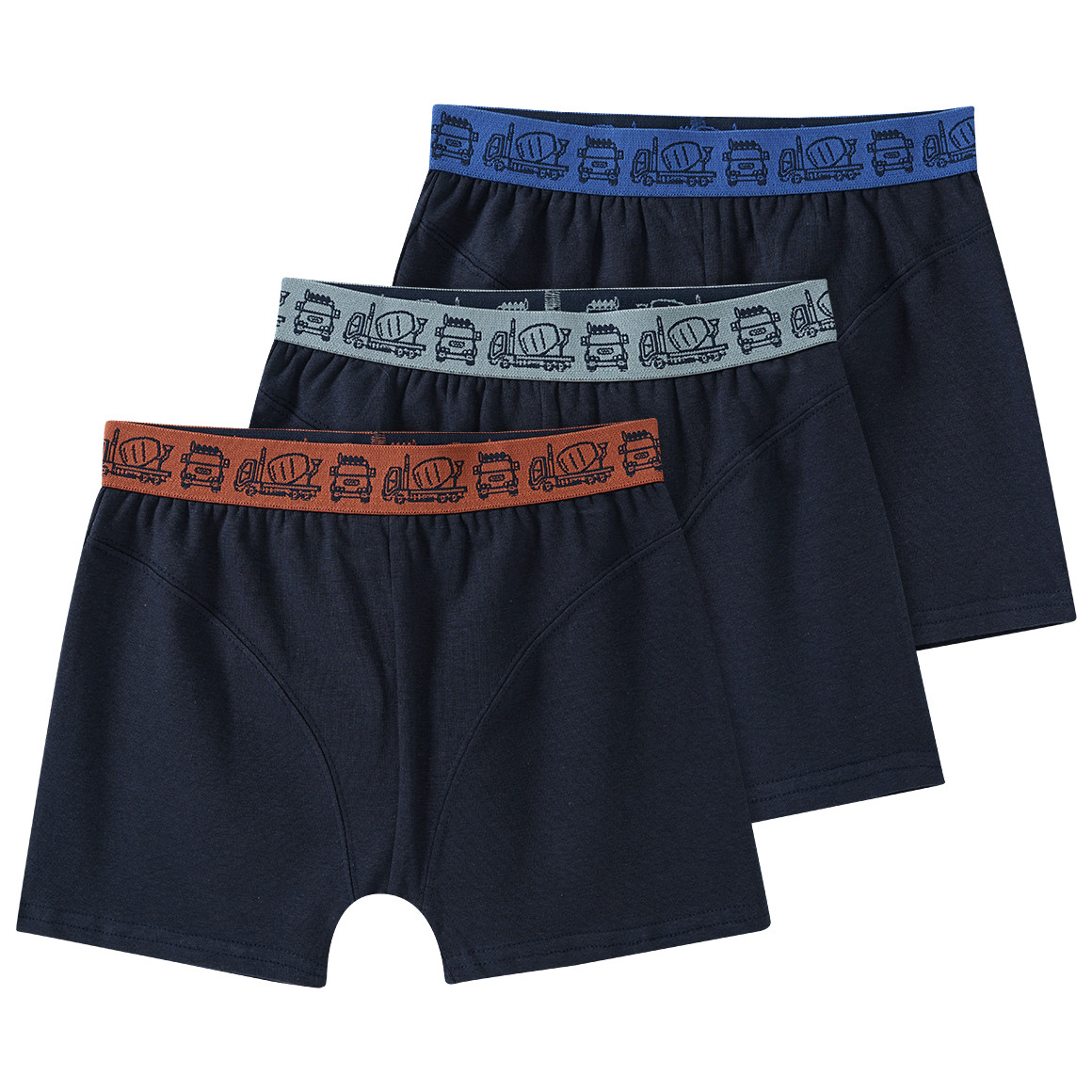 3 Jungen Boxer mit Webbund