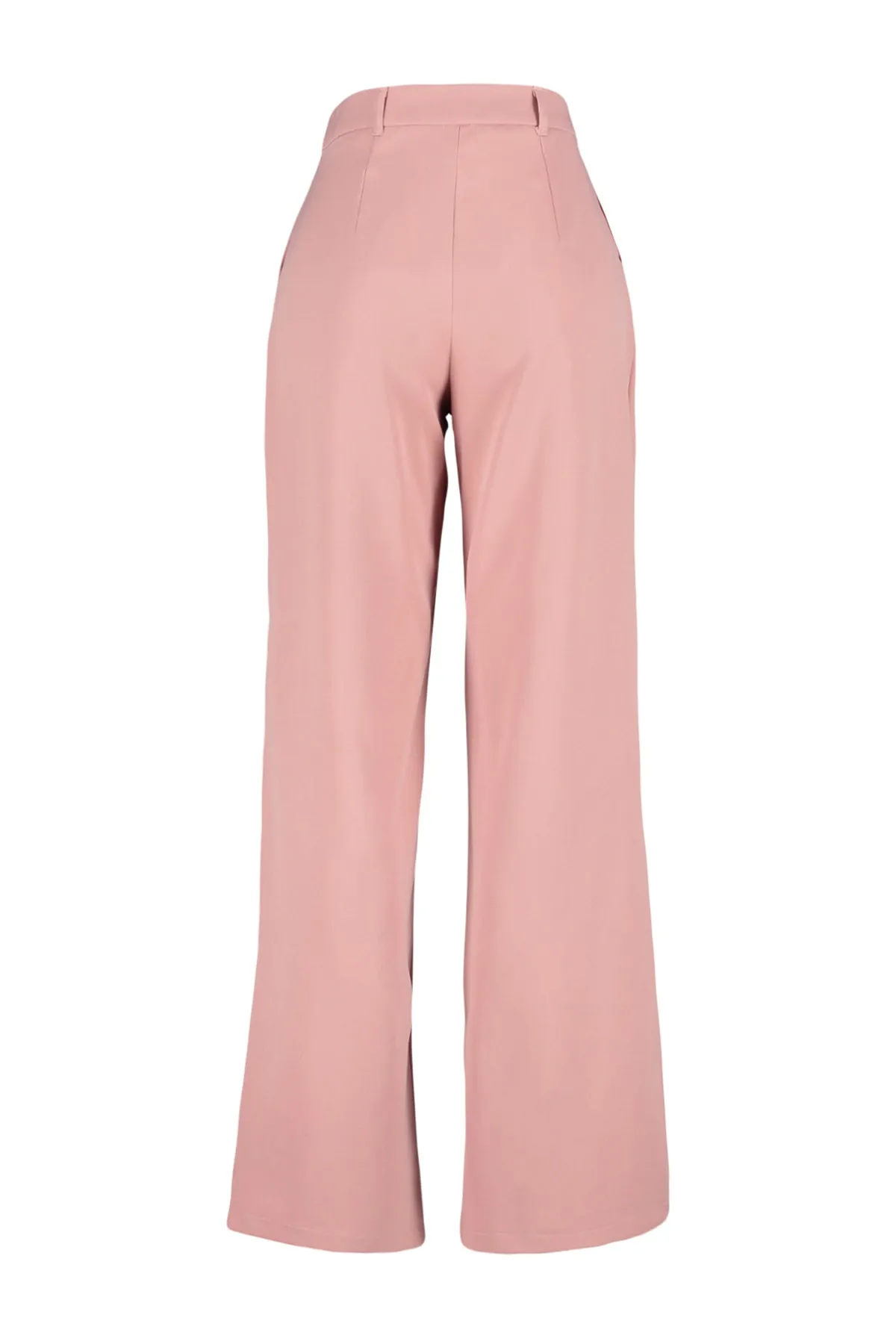 Trendyol Collection  Dusty Rose High Waist Wide Leg/Plissee Wide Leg Woven Hose TWOAW21PL0076