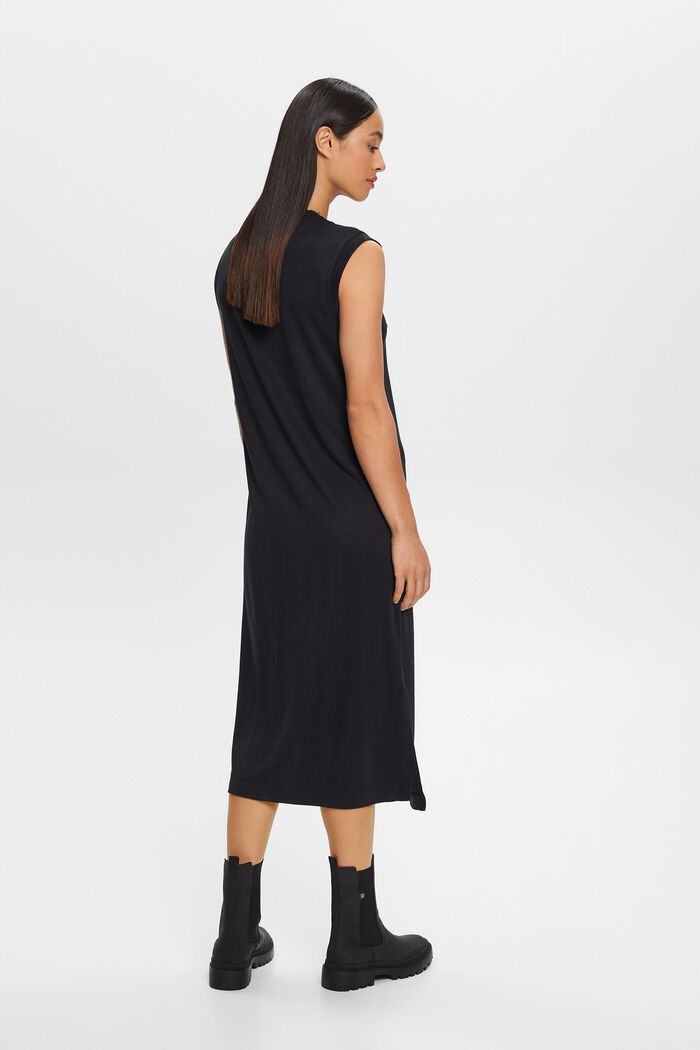 Ärmelloses Midi-Hemdblusenkleid