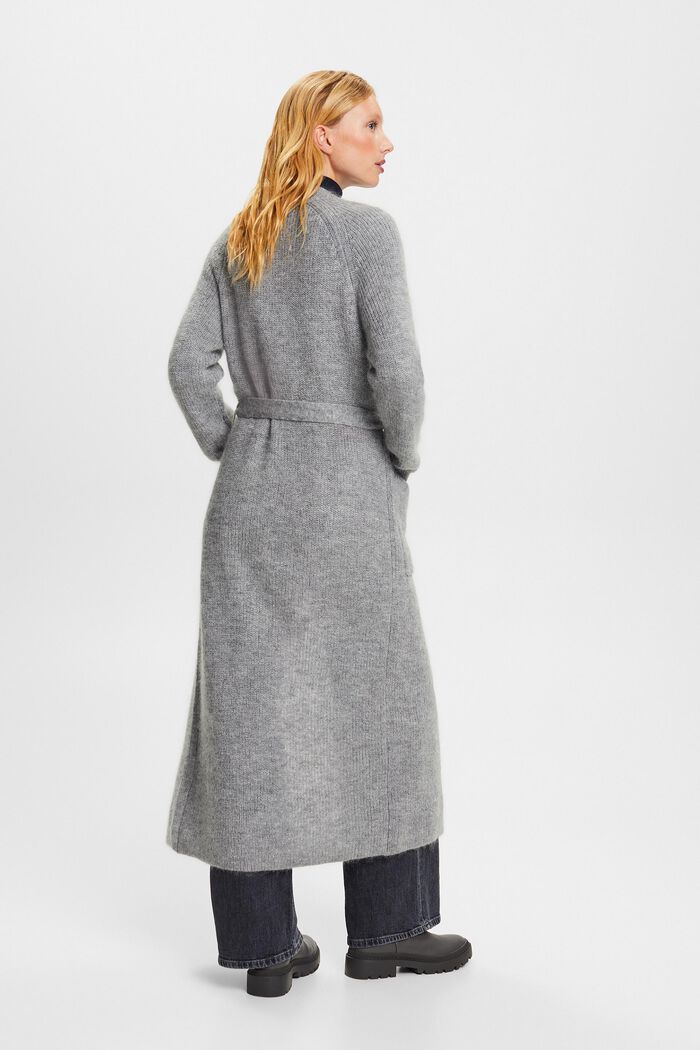 Wickel-Cardigan mit Bouclé-Struktur