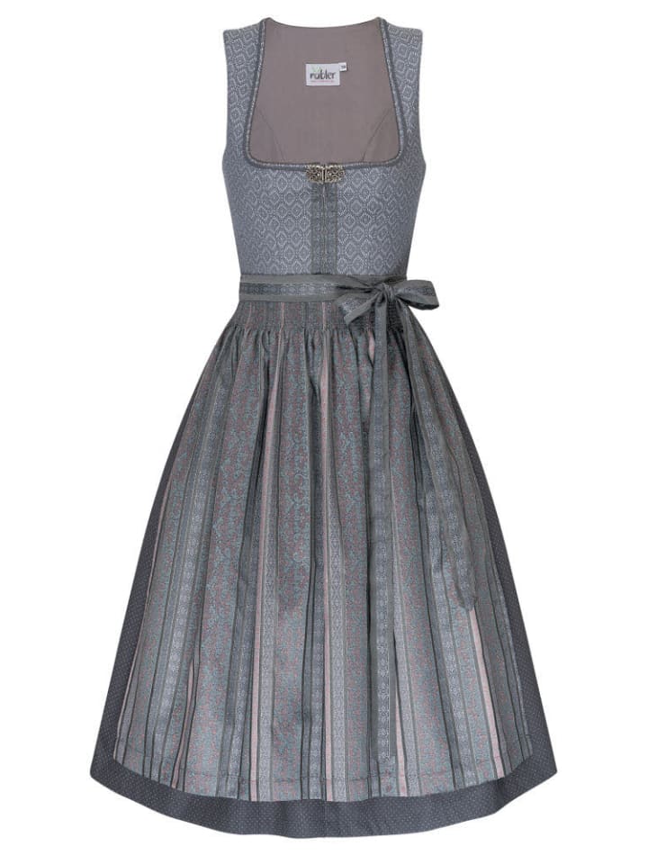 Nübler Midi Dirndl Helene in Silber günstig kaufen 40