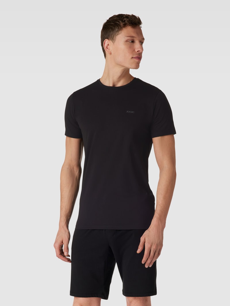 Unterhemd mit Label-Detail in schwarz