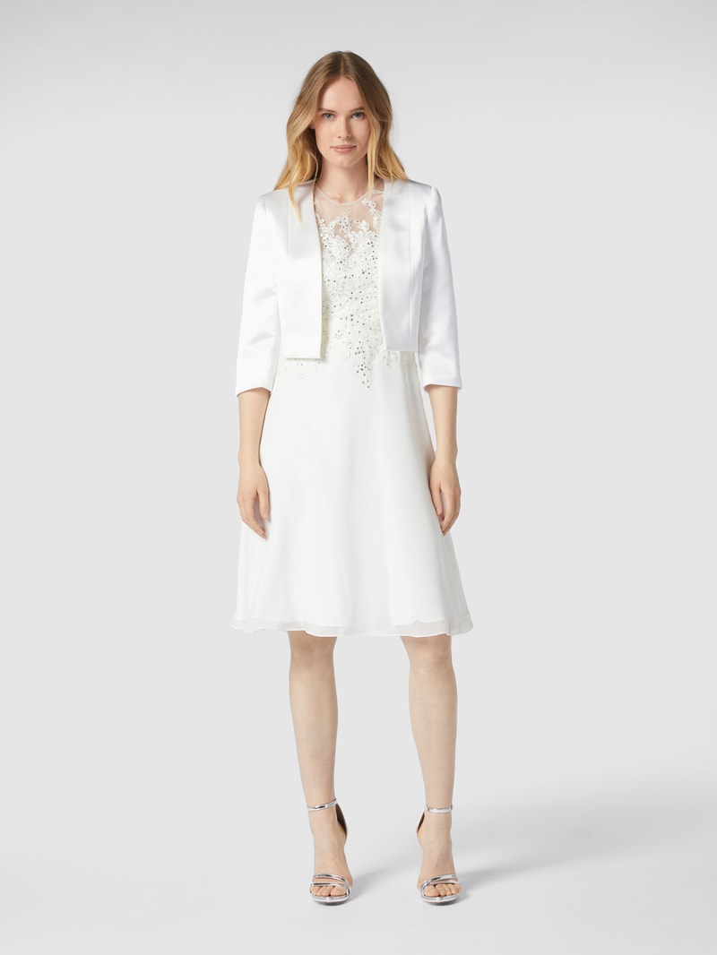 Bolero aus Satin in ecru