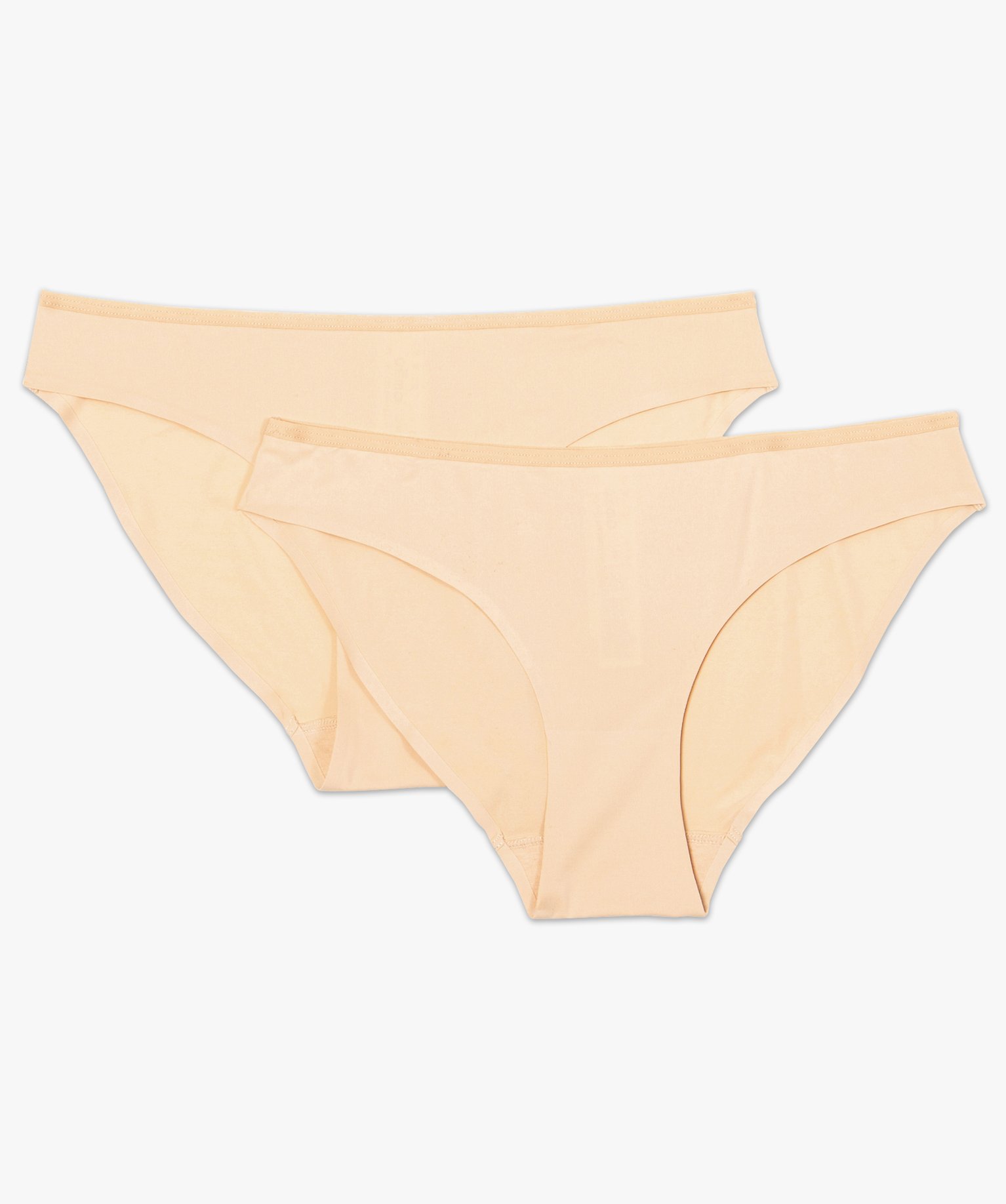 Lot de 2 slips en microfibre beige | GEMO
