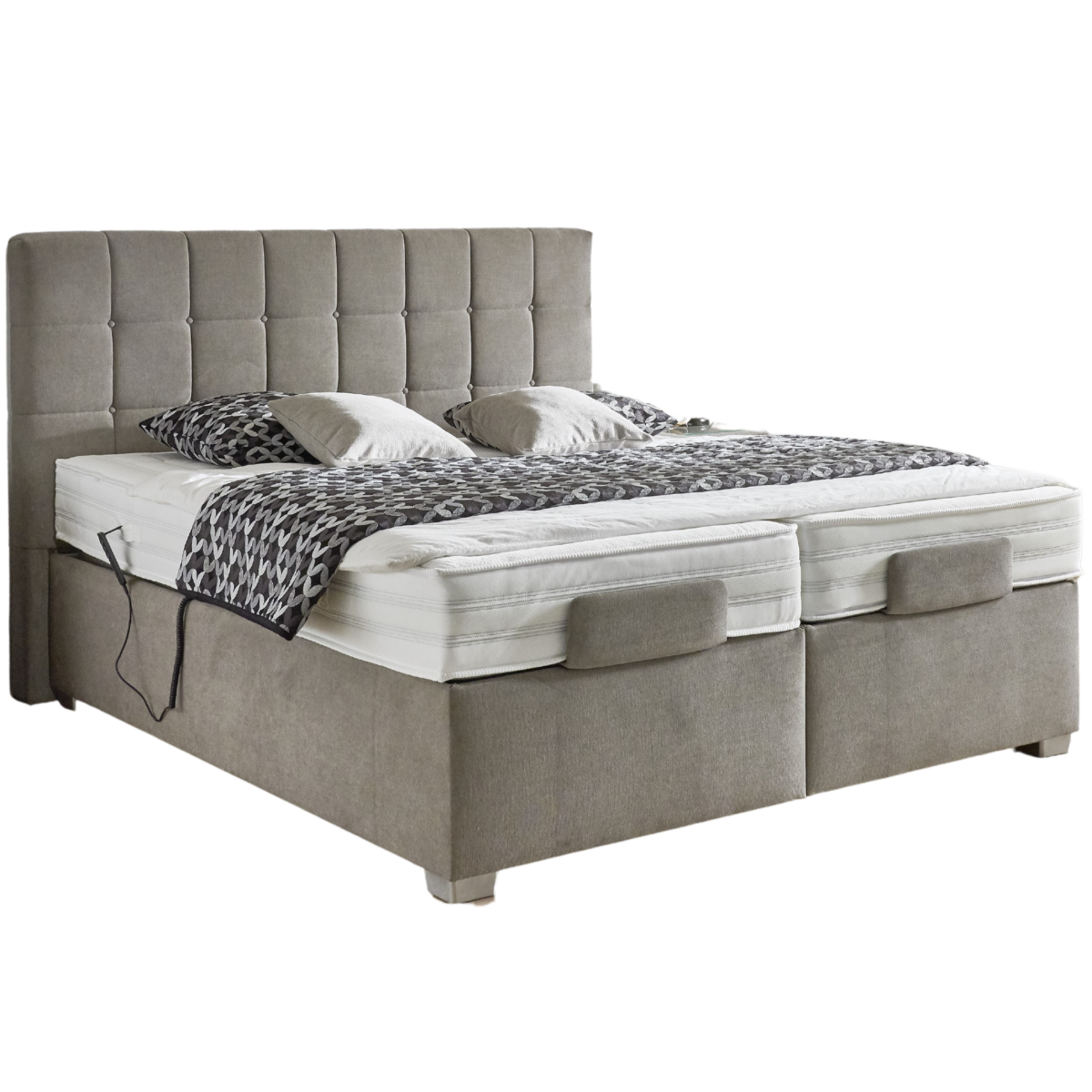 Oschmann Boxspringbett Ohio Ecru 180 x 200 cm