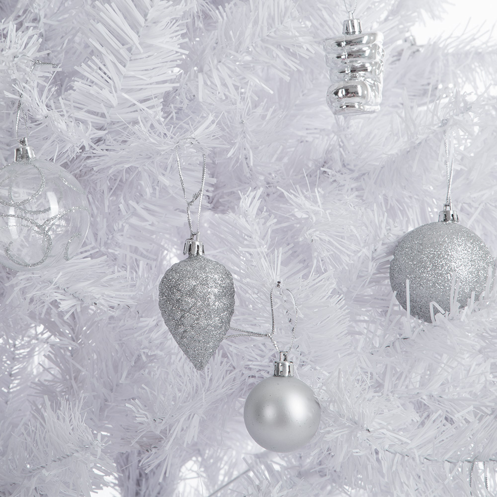Casaria Deuba Weihnachtsbaum PVC weiß 180cm