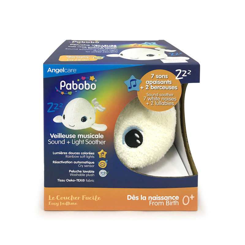 Veilleuse baleine beluga lumineuse et sonore Pabobo
