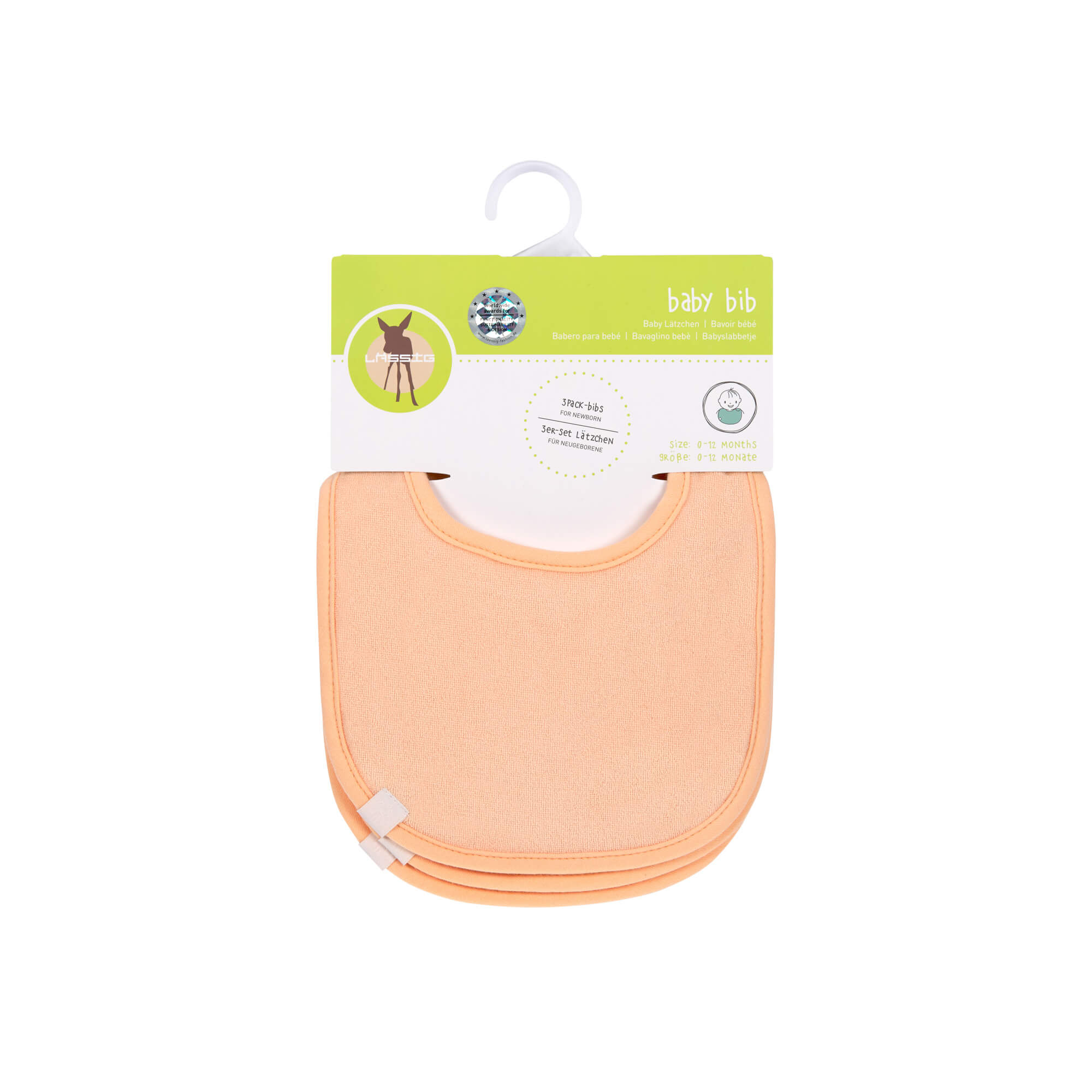 Lätzchen Neugeborene - Bibs Newborn, Little Spookies Peach