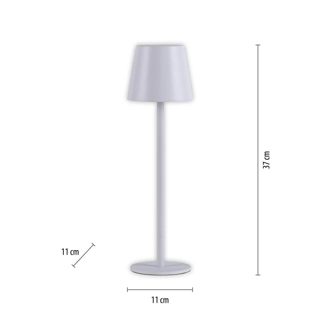 JUST LIGHT LED Tischleuchte, 1xLED-Board/2,50W/3000K, Akkuleuchte, IP54, Ladekabel, Weiss
