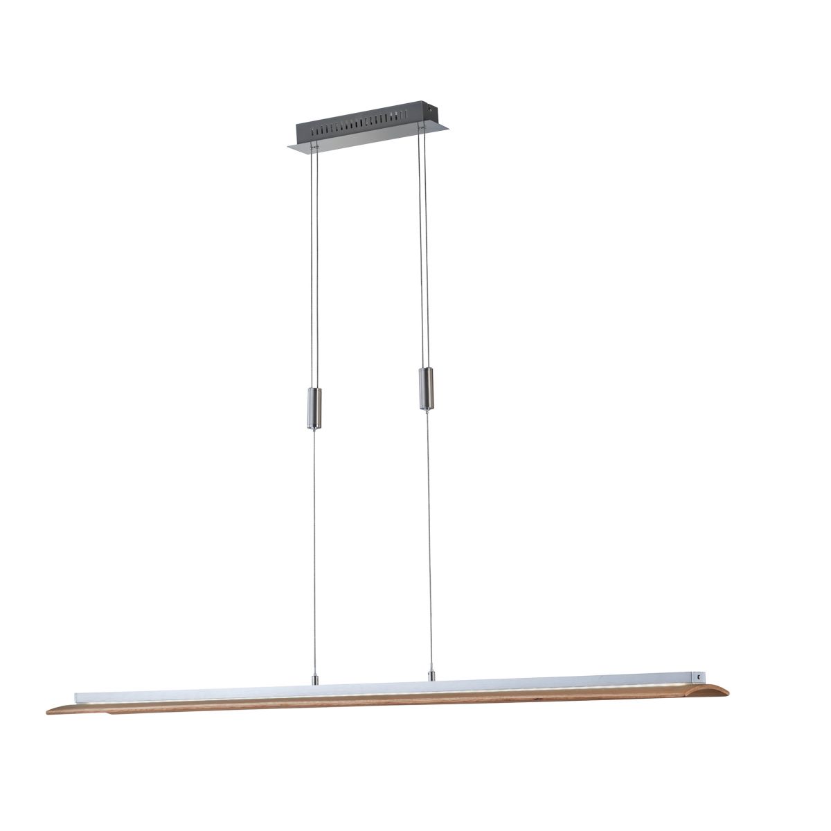 Fischer & Honsel LED Pendellampe Shine-Wood Nickelfarben