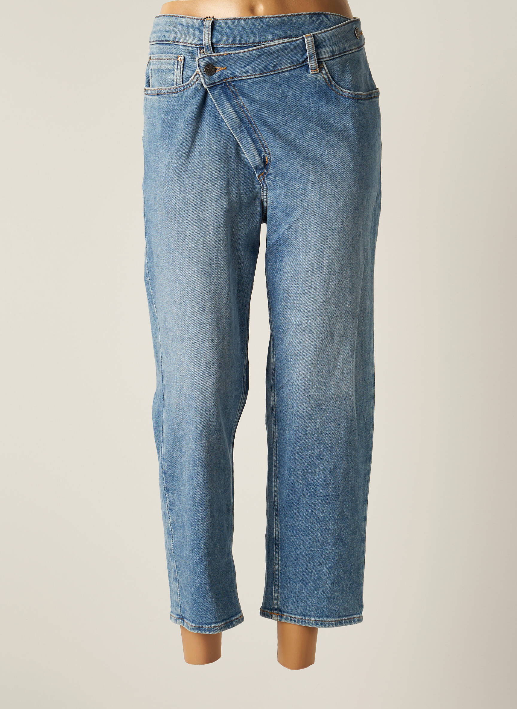 School Rag Jeans Coupe Droite Femme couleur bleu