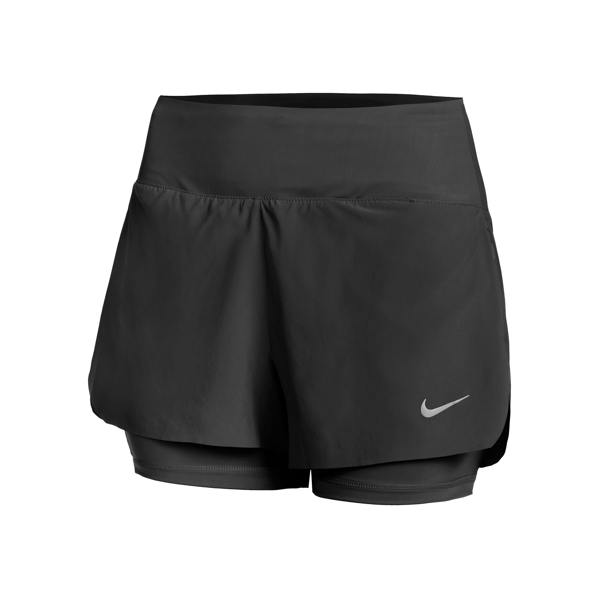 Dri-Fit Swift Mid-Rise 3in 2in1 Shorts Damen - Schwarz