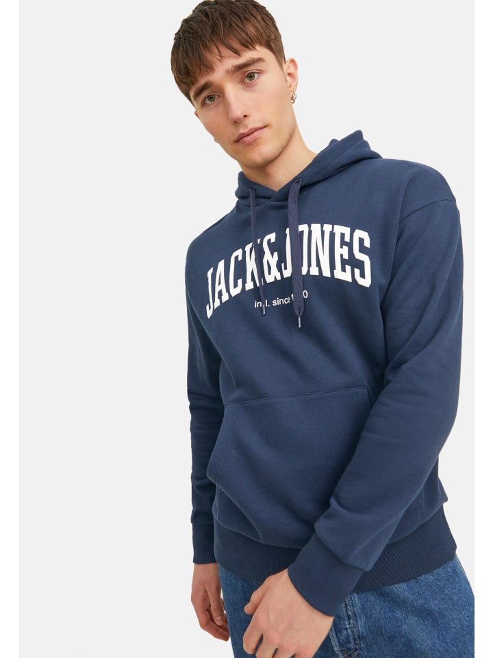 Jack & Jones Hoodie 'Josh' in dunkelblau günstig kaufen