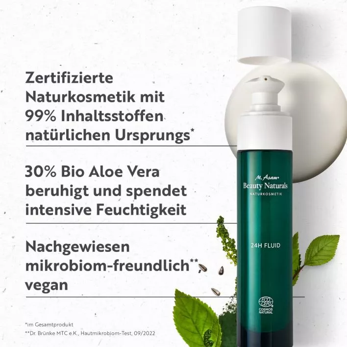 BEAUTY NATURALS Naturkosmetik 24h Fluid