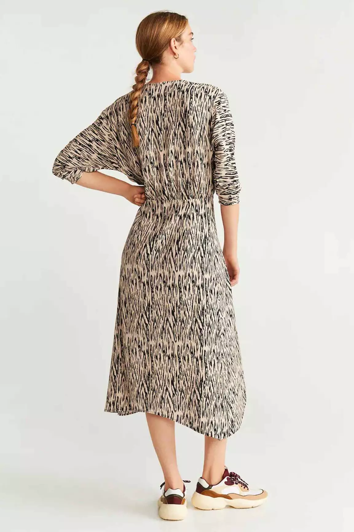Mango Robes Mi Longues Femme couleur beige
