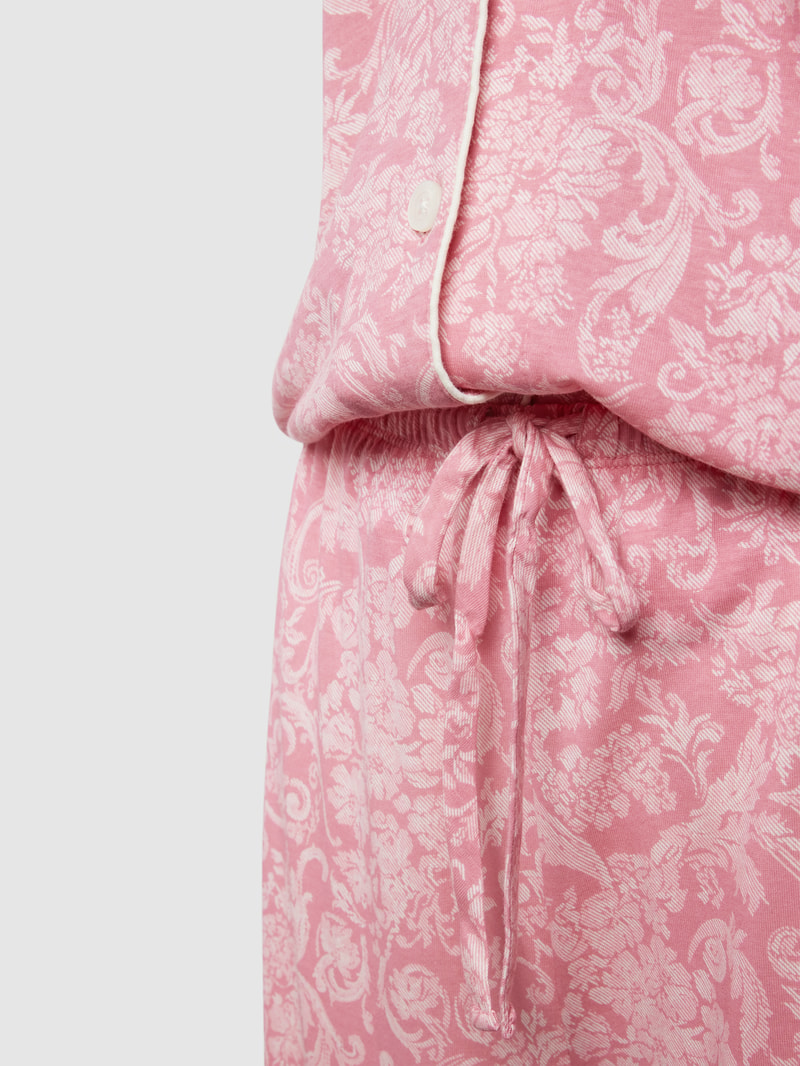 Pyjama mit floralem Muster in pink