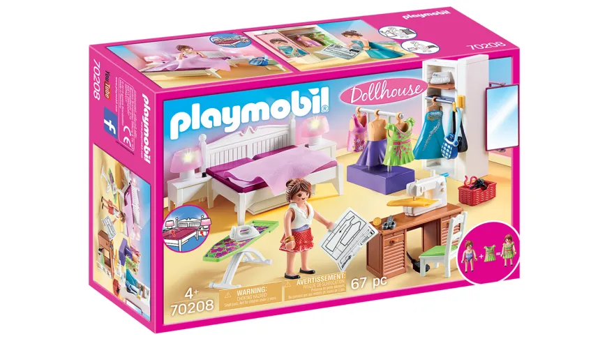 PLAYMOBIL 70208 - Dollhouse - Schlafzimmer mit Nähecke