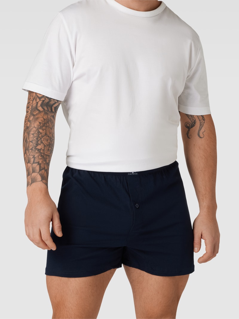 PLUS SIZE Boxershorts mit Knopfverschluss im 2er-Pack in dunkelblau