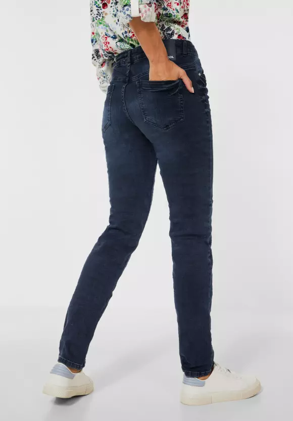 CECIL Dunkelblaue Slim Fit Denim