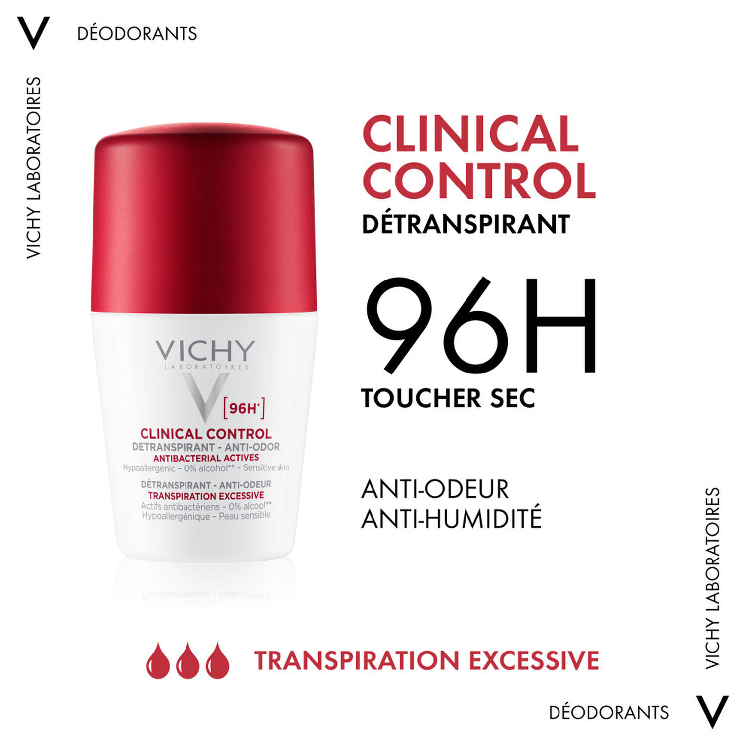 Vichy Clinical Control 96H Déodorant x 2