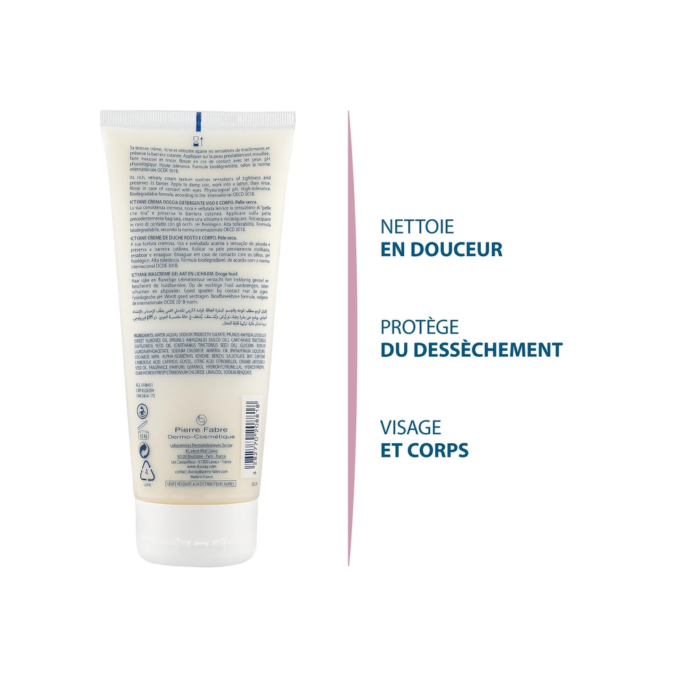 Ducray Ictyane Crème de douche 200 ml Crème de douche