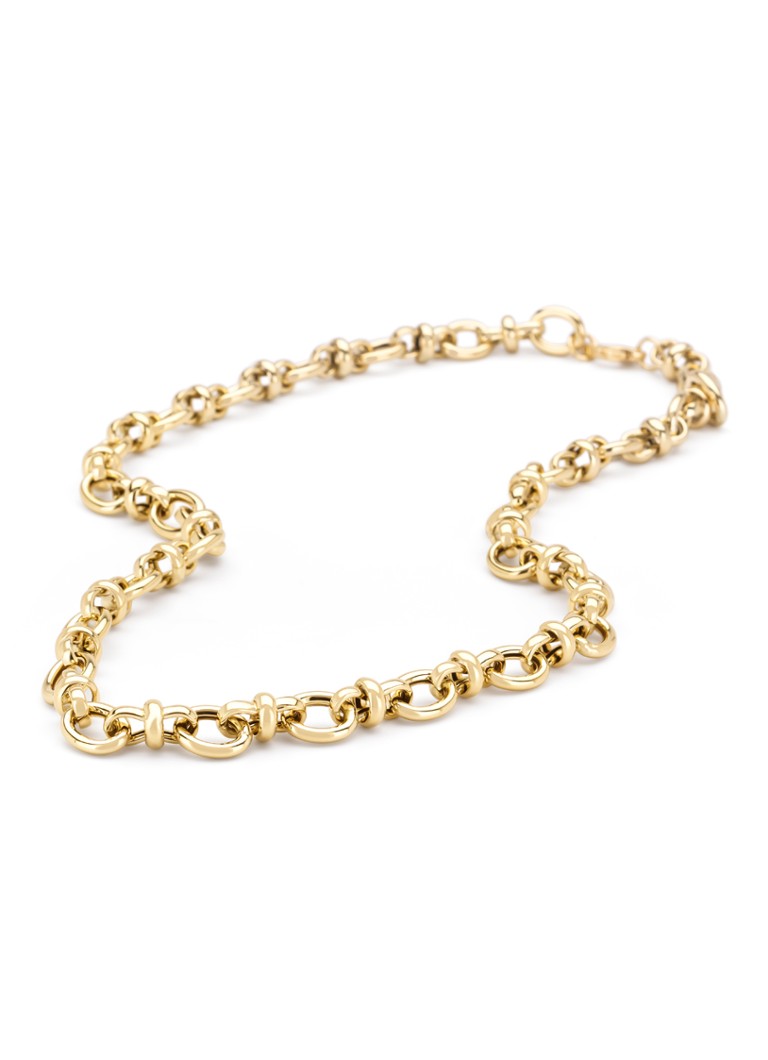 Diamond Point Yellow gold link necklace Timeless Treasures 45 cm
