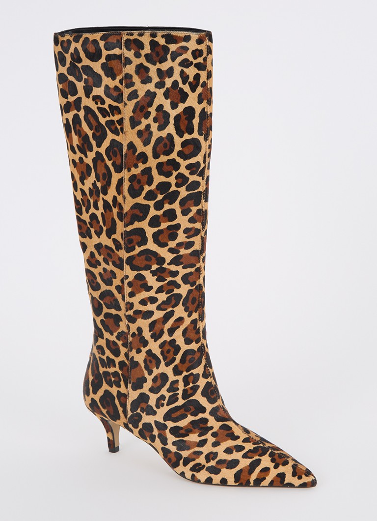 Dune London  Smooth laars van leer met doorgestikte details