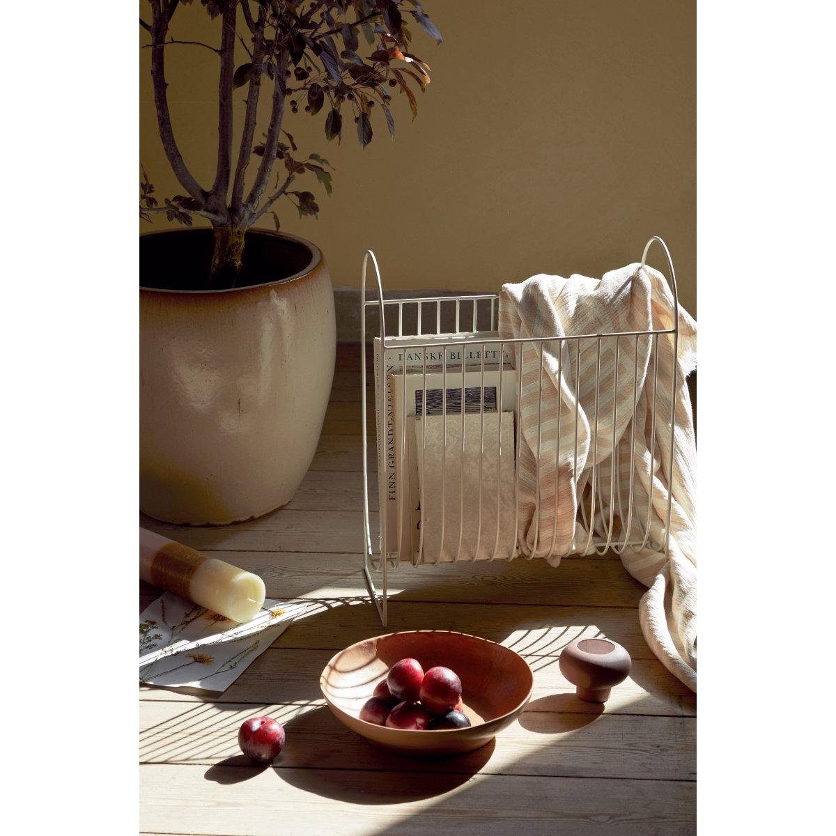 Broste Copenhagen Zeitungsständer Zeitungsständer Maggie Rainy Day Light Grey