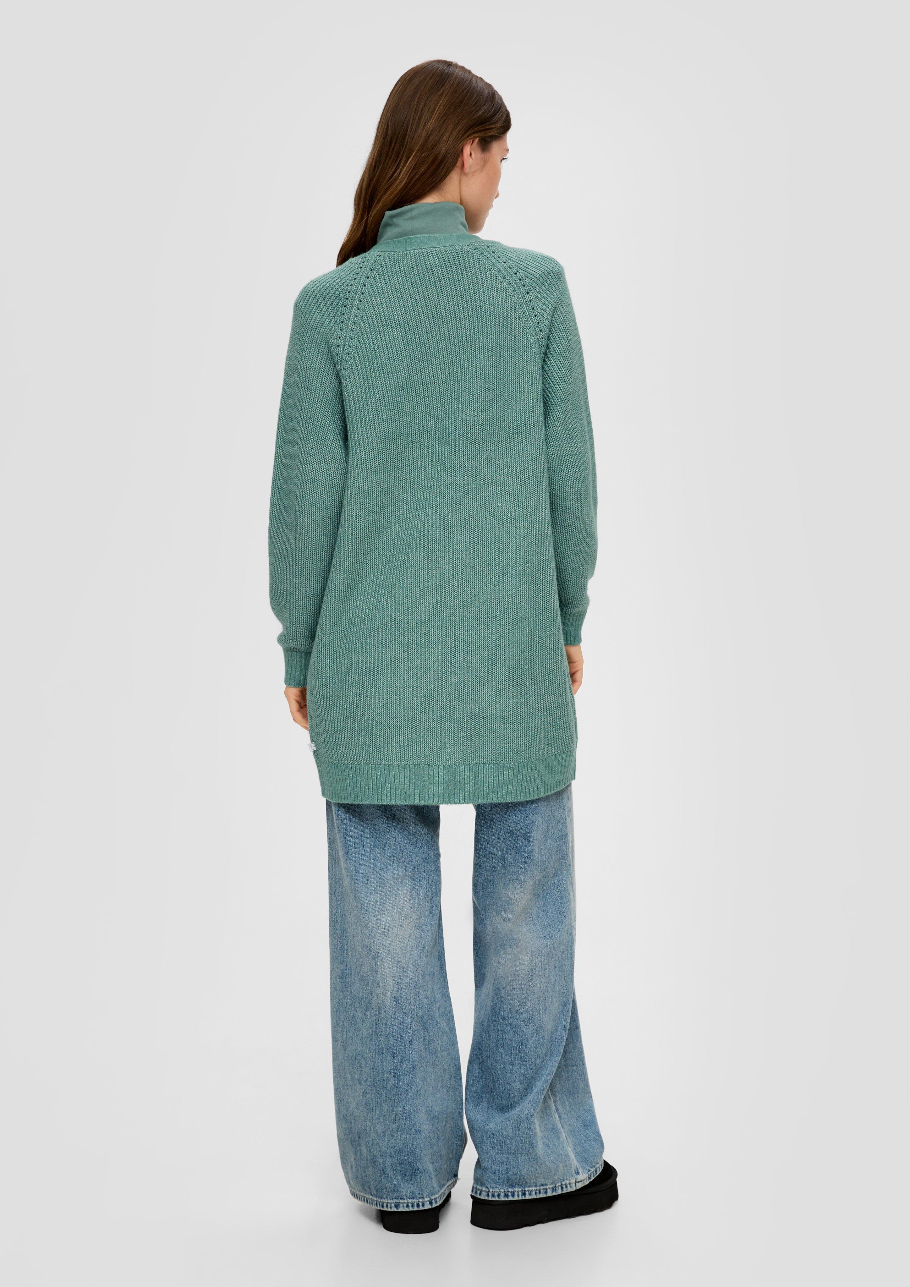 Lange Strickjacke aus Baumwollmix  2135295-65W0