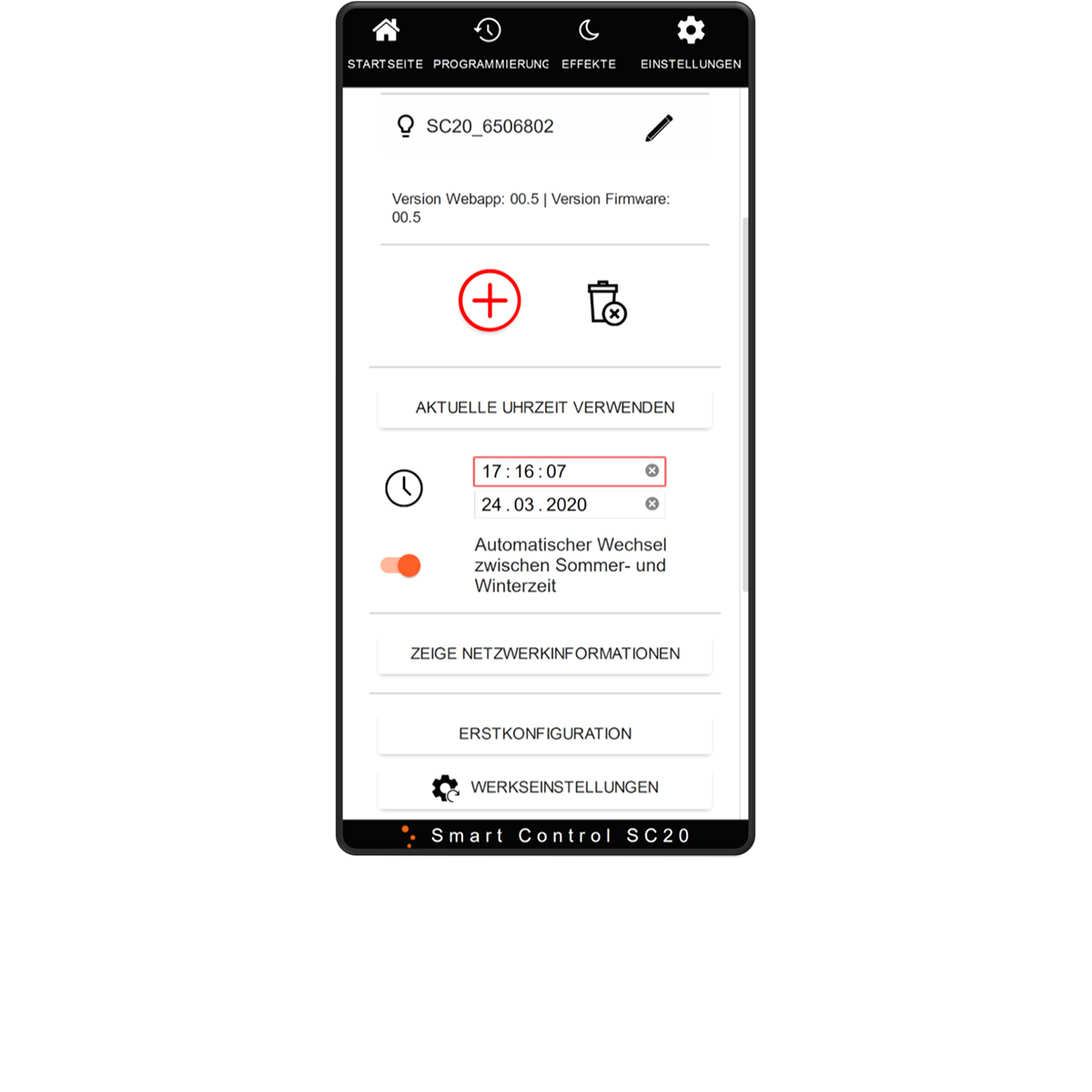 Daytime Smart Control SC20 für onex/matrix/pendix