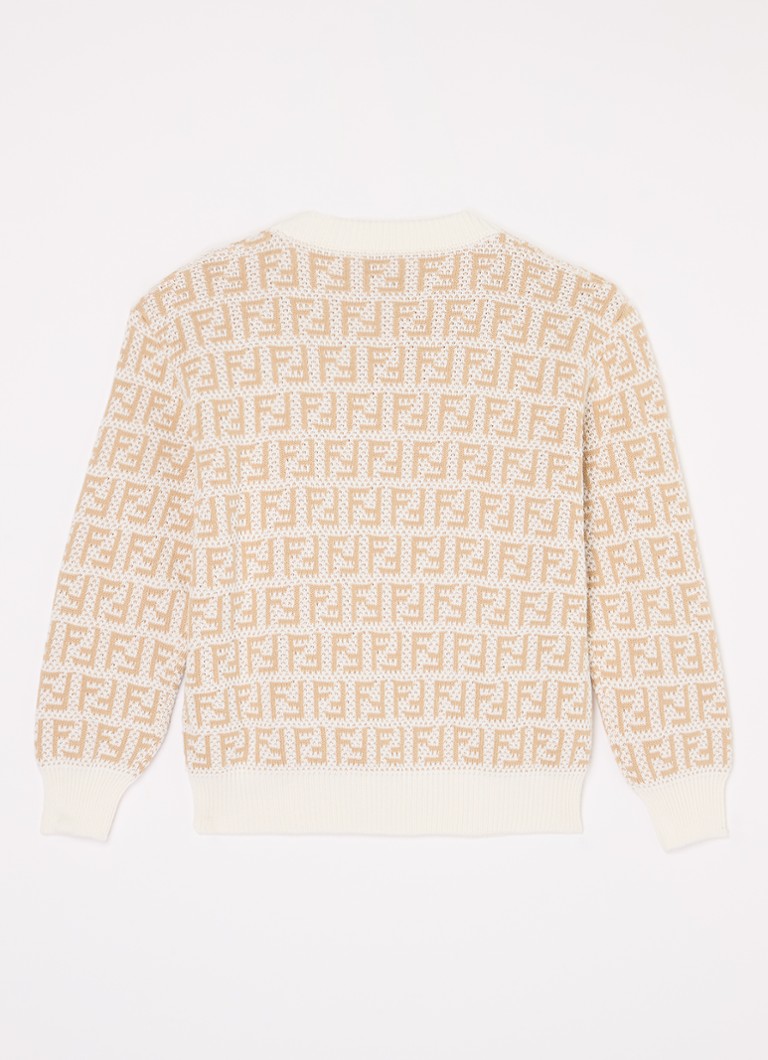 Gruby sweter Fendi z tkanym logo