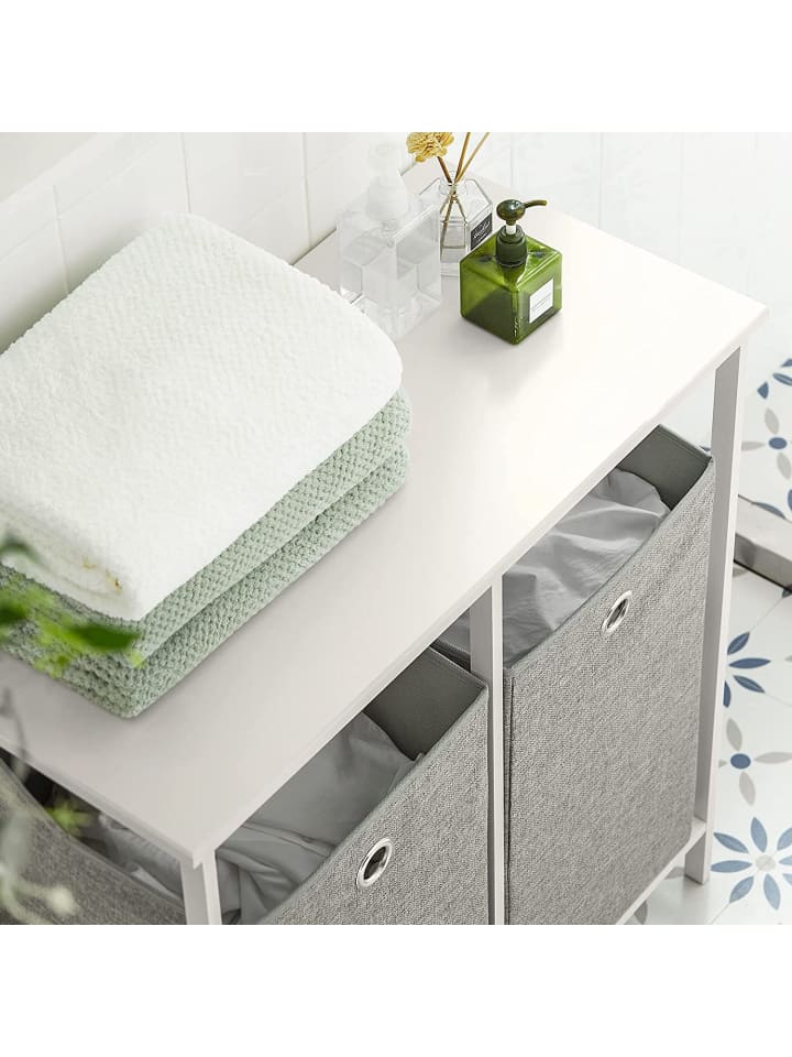 SoBuy Wäscheschrank in Weiß - (B)77 x (H)80 x (T)38cm günstig kaufen onesize