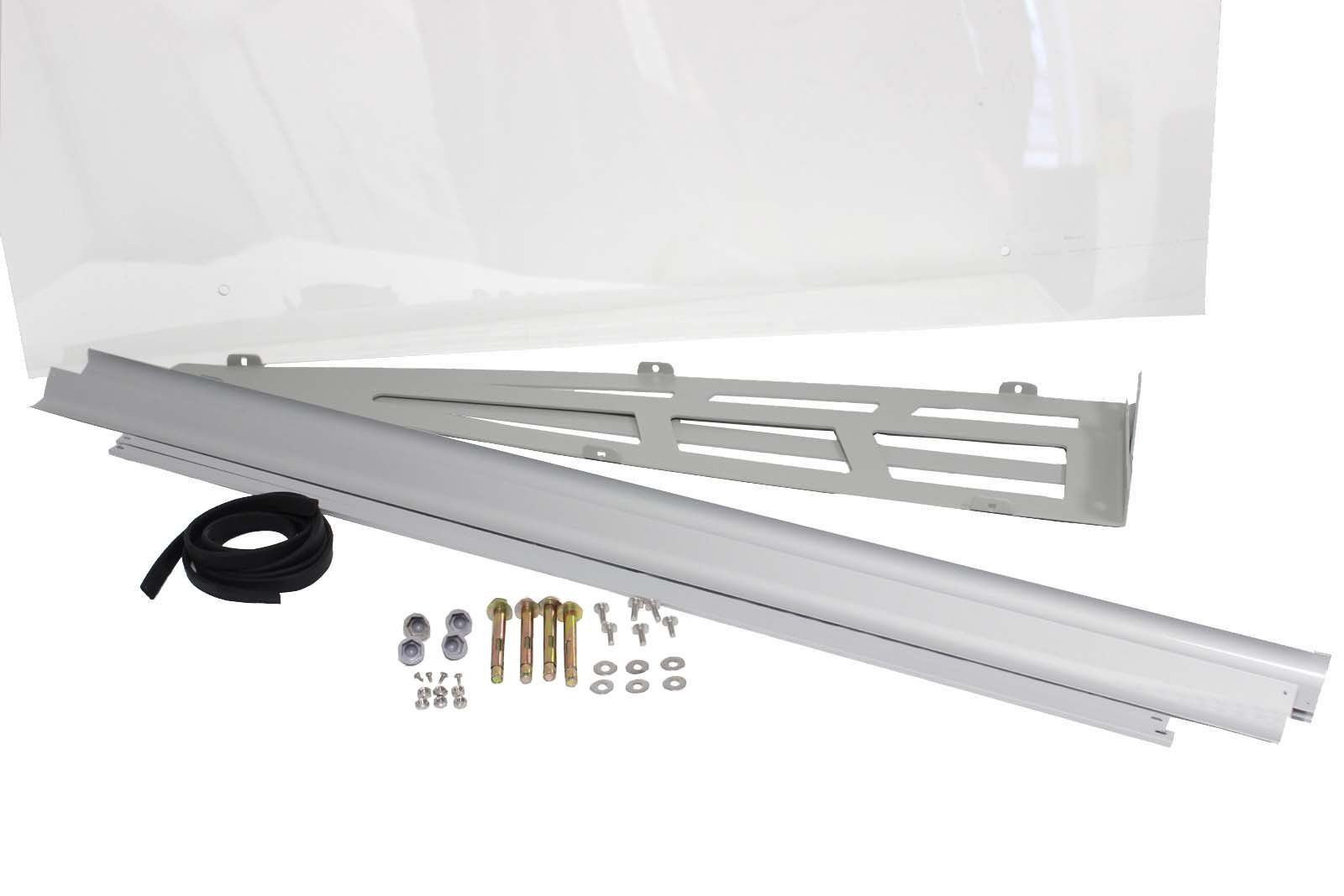 TRUTZHOLM Vordach Aluminium Vordach diverse Größen Türdach Haustür Dach Pultvordach (1 St)