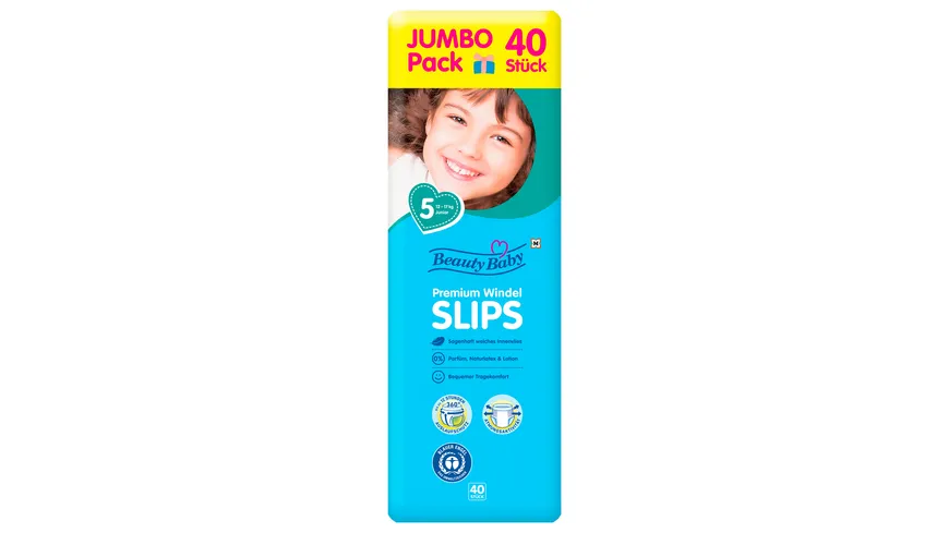 Beauty Baby Premium Dry Pants, Größe 5 Junior JUMBO, 12-17 kg