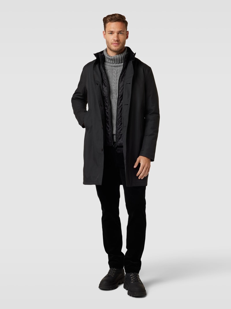Jacke mit Stehkragen Modell 'Kentwood' in schwarz