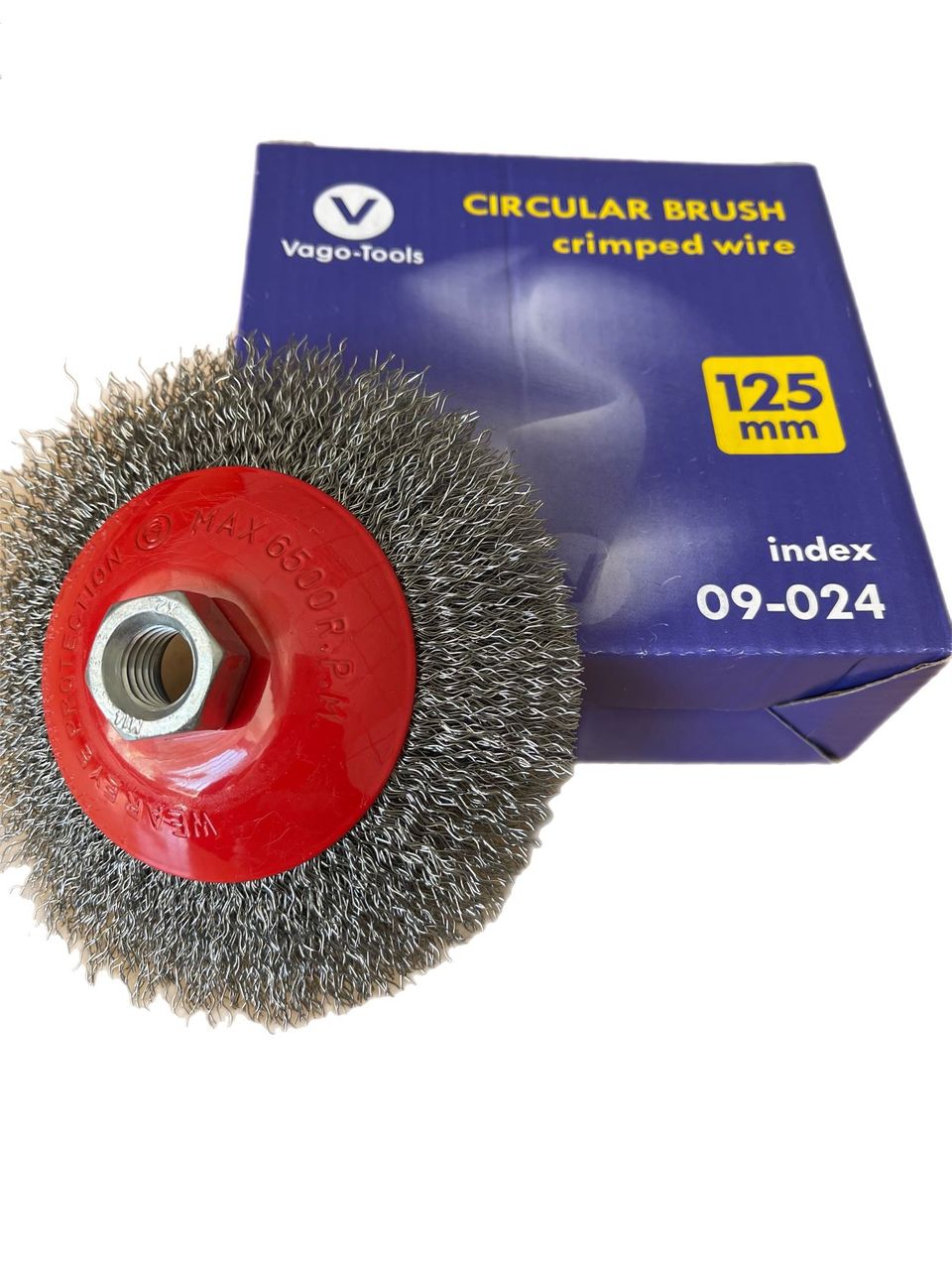 Vago-Tools Rundbürste 125mm gewellt Winkelschleifer 24x
